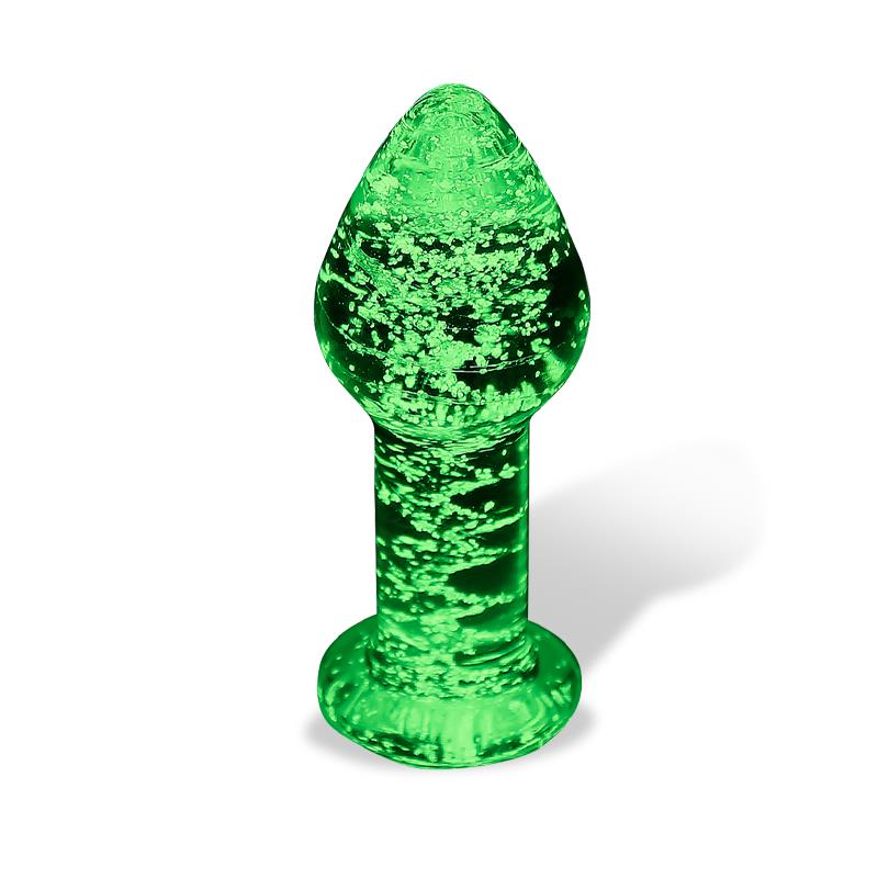 Glow in the Dark Glass Butt Plug