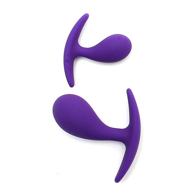 Set of 2 Anatomic Butt Plugs Copenhagen Purple