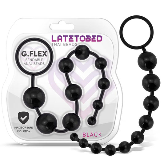 GFlex Bendable Thai Anal Beads Black