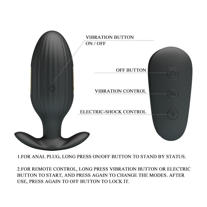 Royal Pleasure Butt Plug with Electro Stimulation USB