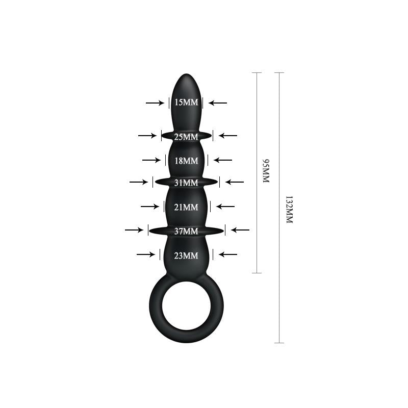 Anal plug 3 Areas Black