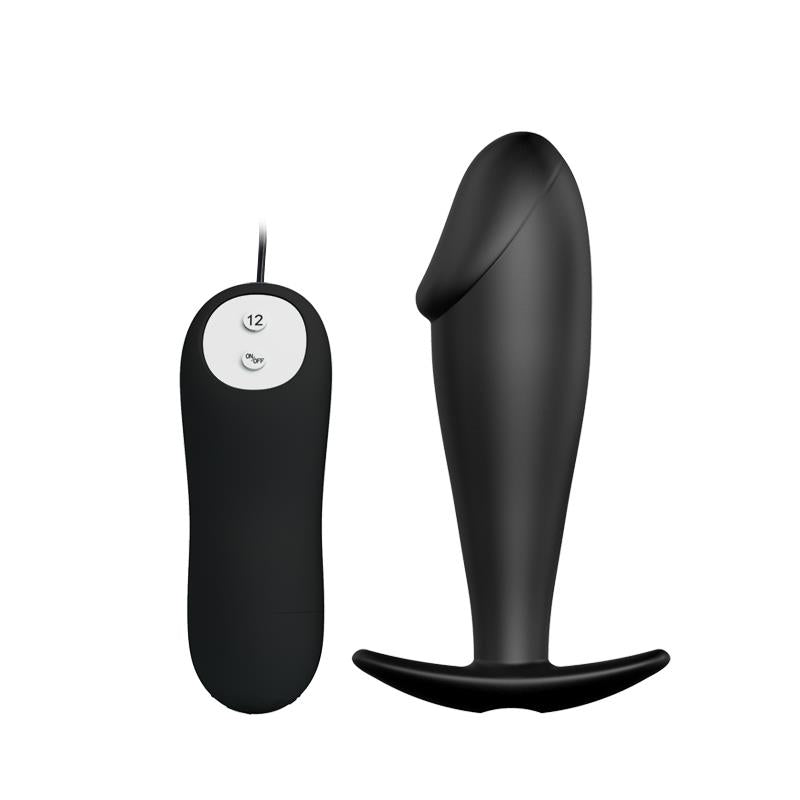 Anal Plug Black with Remote Control